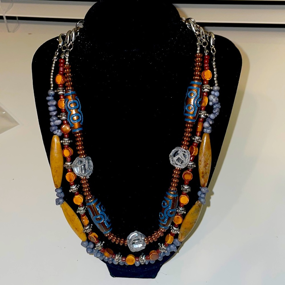 Treska Silver & Stone Necklace 18”- Multiple Looks from One Necklace